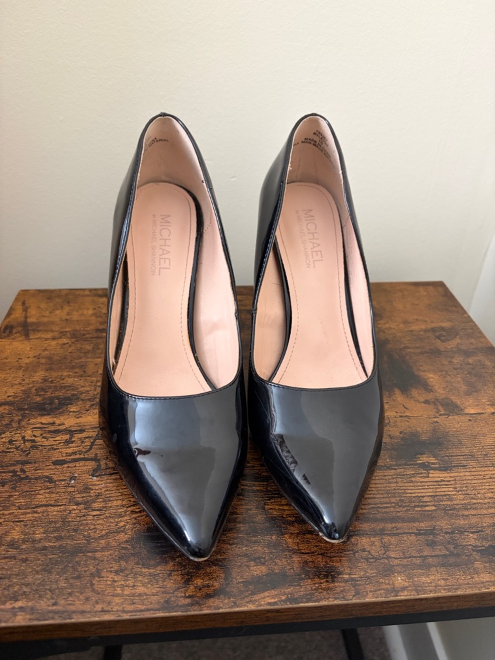 MICHAEL Michael Kors Black Patent Pointed-Toe Pumps